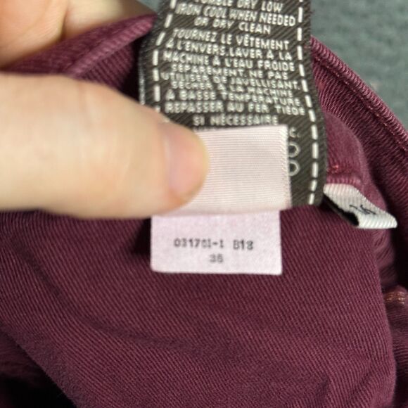 7 For All Mankind Jeans Mens 36x32 Red Slimmy Slim Fit Stretch Denim Pants - Picture 6 of 16